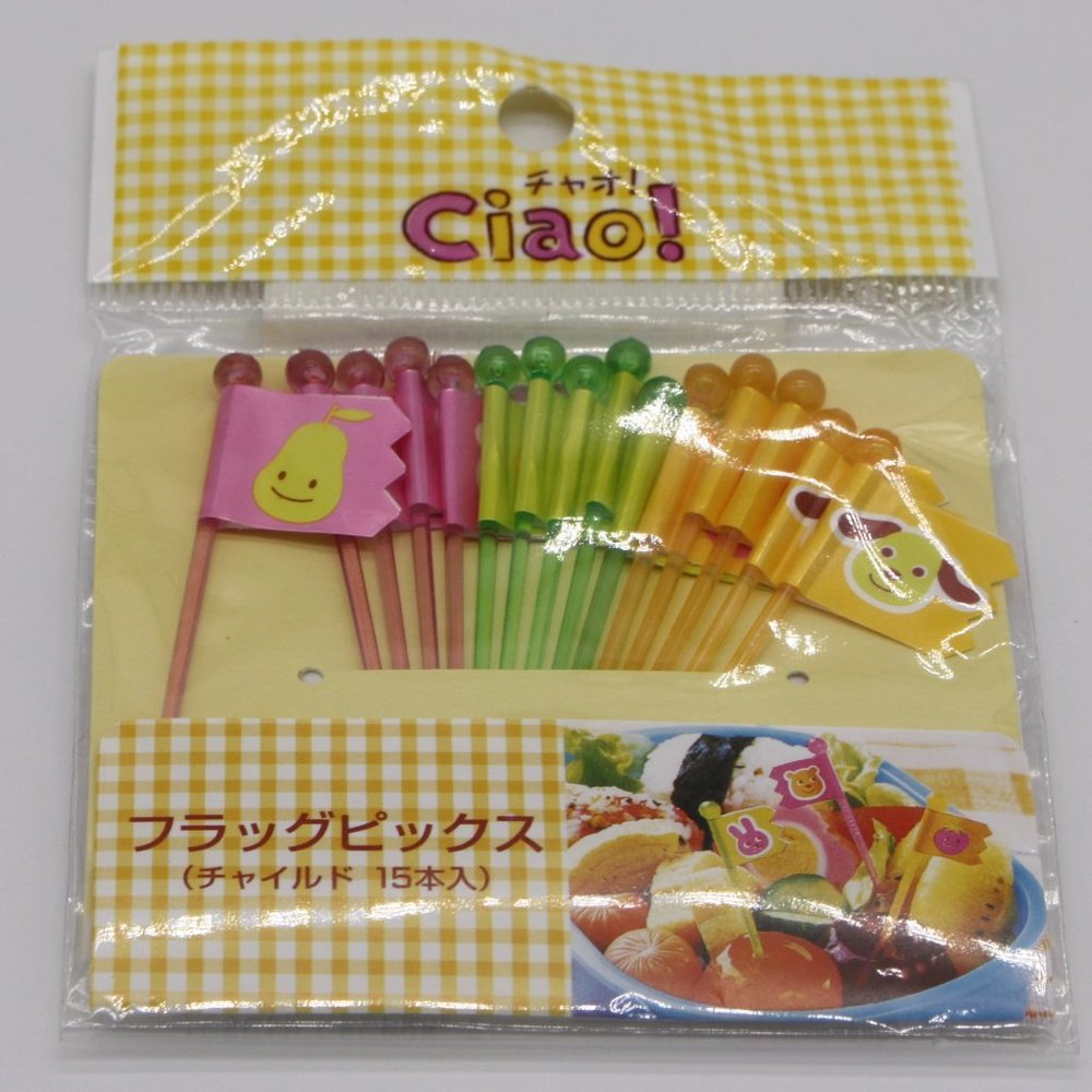 Daiso Japan Ciao! Bento Lunch Flag Food Picks 15